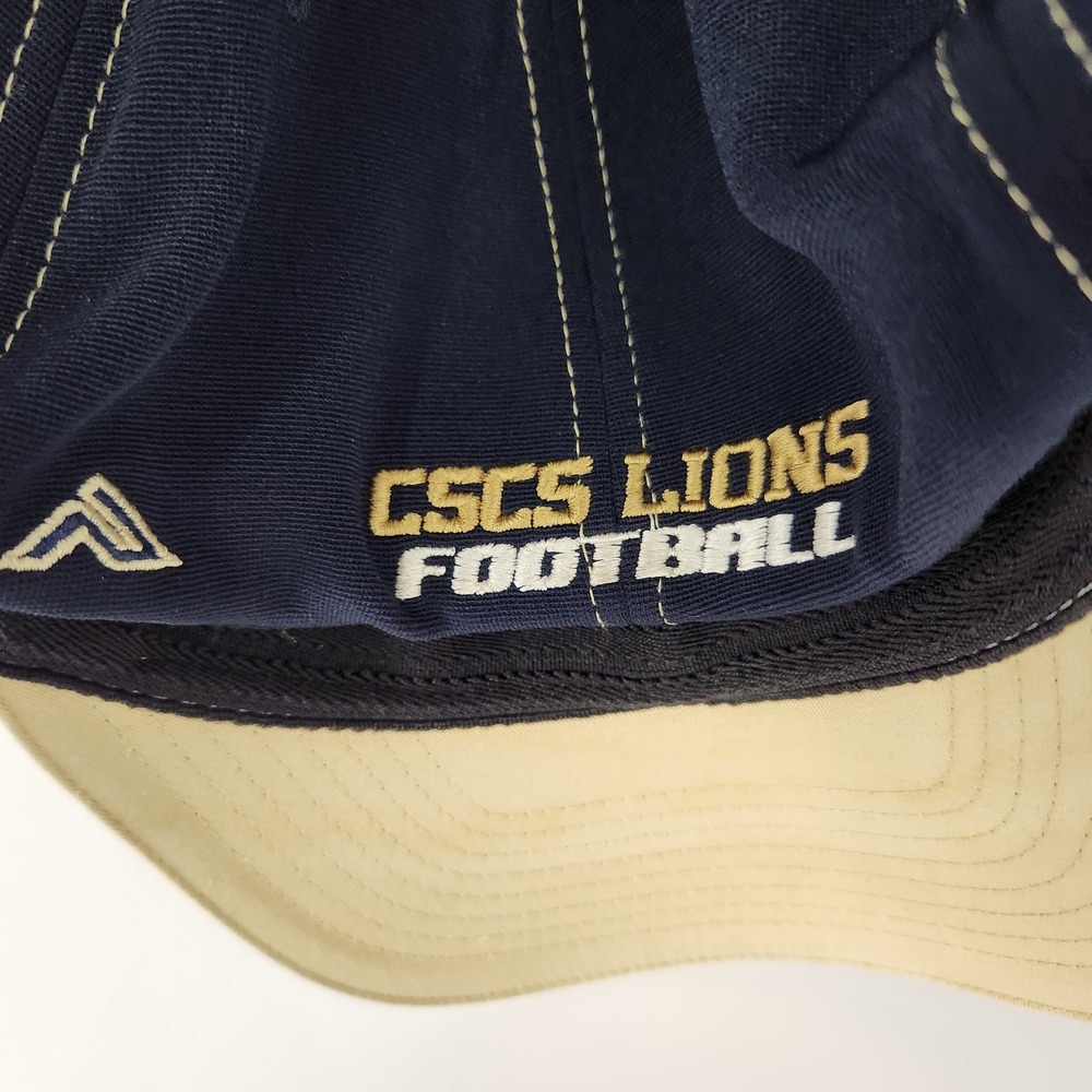 CSCS‎ Lions Hat Cap Fitted Mens Large Navy Gold High School Football Pacific - Picture 9 of 10